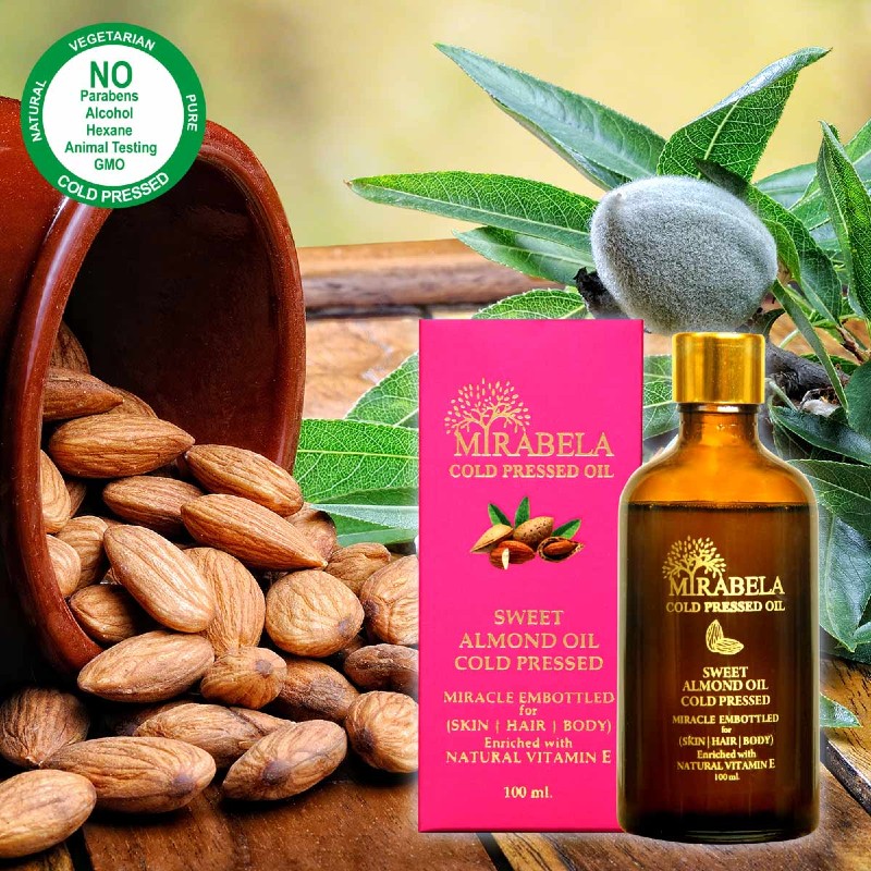 Cold Pressed Sweet Almond Oil – 100ml - Mirabela