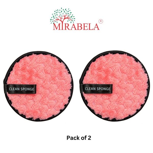 Reusable Makeup Remover Cleansing Pad Pack of 2 in Pink color