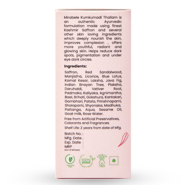 Kumkumadi Oil Ingredients