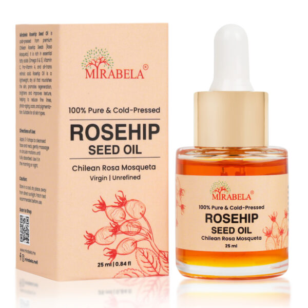 Mirabela Unrefined Pure Cold-Pressed Chilean Rosehip Seed Oil in India